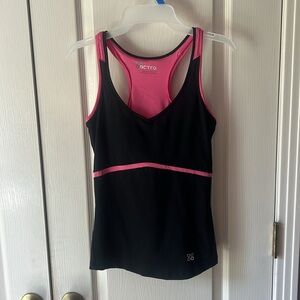 Actra Black and Pink Tank Top